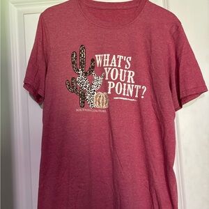 Southern Couture Red Graphic T-Shirt